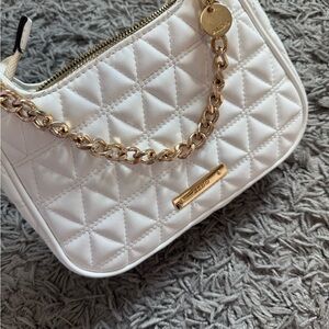 ALDO White Quilted Chain Shoulder Bag